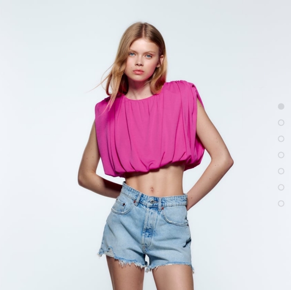 Zara Tops - ✨HP✨🆕Zara Fluid Shoulder Pad Top